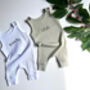 Personalised Baby Dungarees Romper | Embroidered, thumbnail 6 of 12