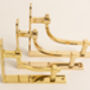 Polished Brass Vintage Style Solid Brass Shelf Brackets, thumbnail 3 of 8