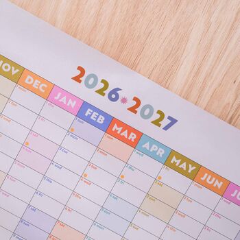 2026 2027 Portrait Academic Year Wall Planner | Your Year In Pastels, 2 of 6