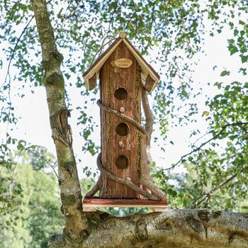 Personalised Tall Wooden Bird Hotel, 4 of 6