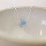 Sterling Silver Opalite Heart Bead Necklace, thumbnail 1 of 4
