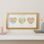 Your Story Map Hearts 50th Wedding Anniversary Wall Art, thumbnail 1 of 3
