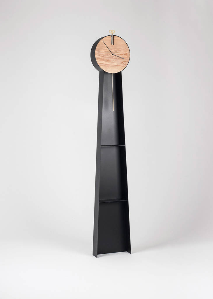 Pendulum Floor Standing Clock With Shelving By Lime Lace