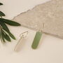 Big Jade Acrylic Inverted Drop Statement Earrings, thumbnail 2 of 3