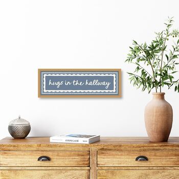 Panoramic Hugs In The Hallway Print, 6 of 10