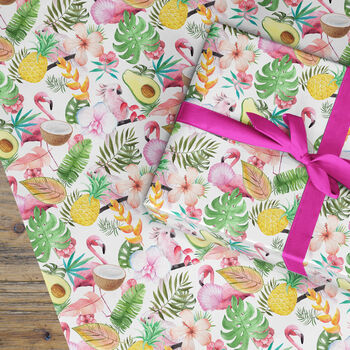 Tropical Theme Wrapping Paper Roll Or Folded, 3 of 3