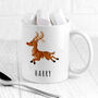 Personalised Reindeer Christmas Mug, thumbnail 1 of 12