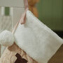 Personalised Oatmeal Velvet Initial Gift Stocking, thumbnail 3 of 4
