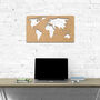 Artisan Wooden World Map Wall Art Geographical Decor, thumbnail 5 of 10