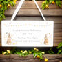 Personalised Spring Bunny Wooden Sign, thumbnail 3 of 5