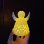 White Ceramic Light Up Angel, thumbnail 2 of 5