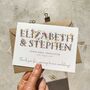 Personalised Wildflower Letters Wedding Thank You Cards, thumbnail 2 of 8