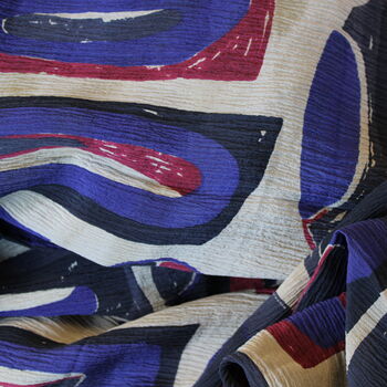 Hand Printed And Painted Silk Scarf Hepworth St Ives, 2 of 3