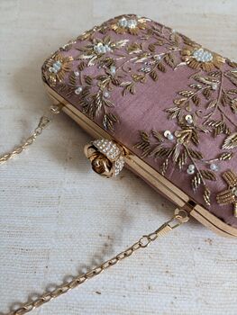 Pink Rectangular Floral Clutch Bag, 11 of 11