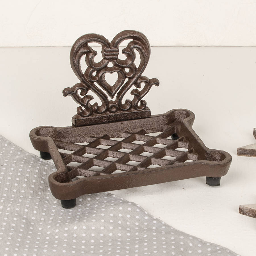 Cast Iron Heart Soap Dish By Dibor