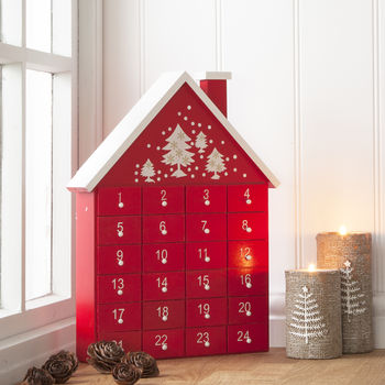 Red House Advent Calendar By The Christmas Home | notonthehighstreet.com