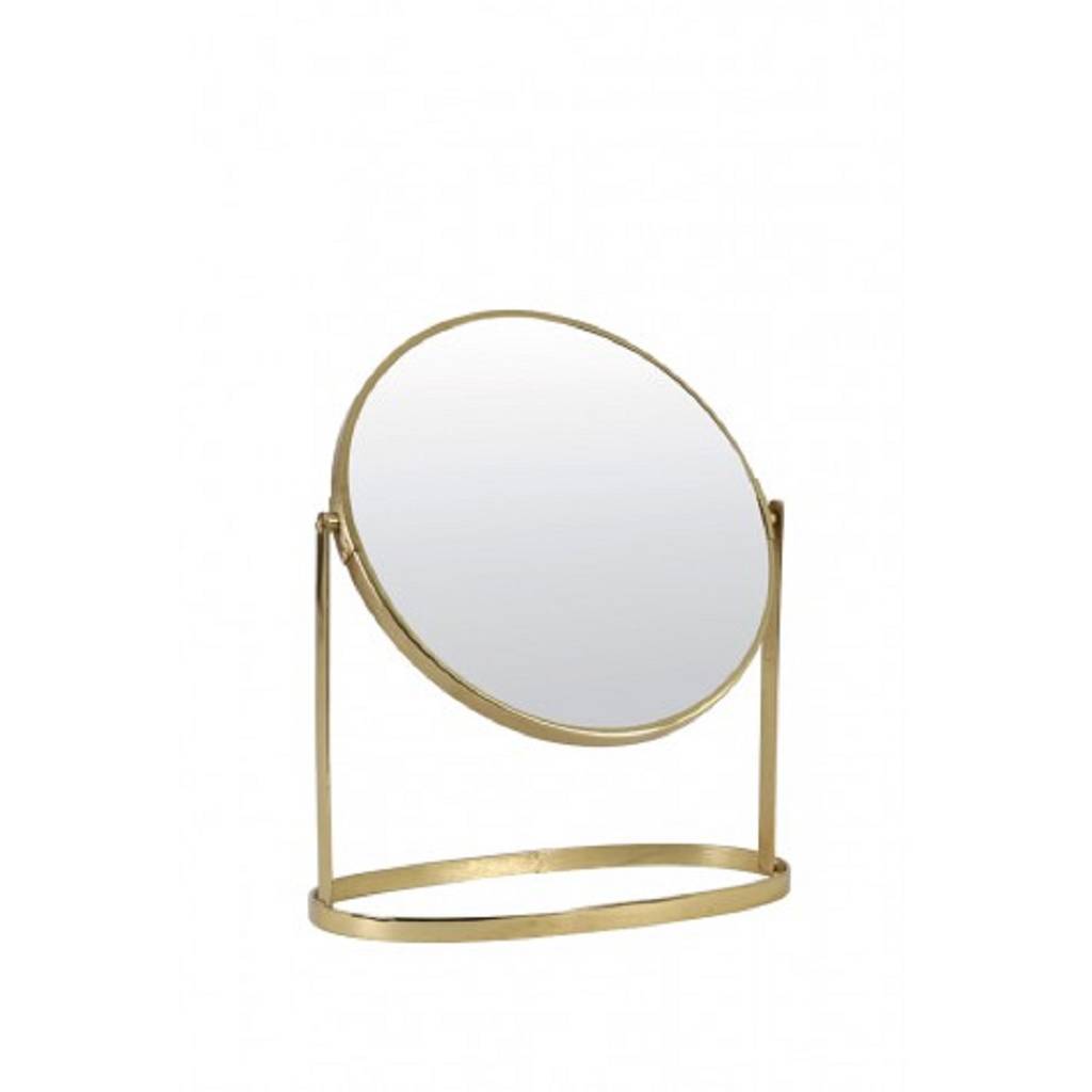 Round Gold Dressing Table Mirror
