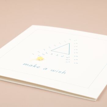 Personalised Blue Initial 'Make A Wish' Birthday Card, 5 of 5