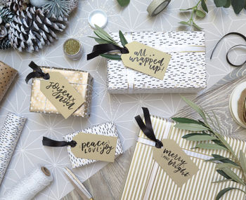 Luxury Hand Lettered Christmas Tags X8, 2 of 3