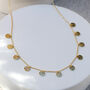 18ct Gold Plated Silver Or Silver Sequin Necklace, thumbnail 4 of 7