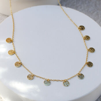18ct Gold Plated Silver Or Silver Sequin Necklace, 4 of 7