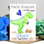 Personalised Dinosaur 'Love You' Blue Birthday Card, thumbnail 2 of 6