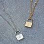 Personalised Padlock Necklace In Silver Or Gold Vermeil, thumbnail 1 of 8