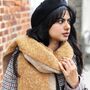 Camel Two Tone Winter Scarf, thumbnail 4 of 5