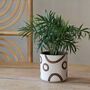 Terracotta Plant Pot Black And White, thumbnail 1 of 4