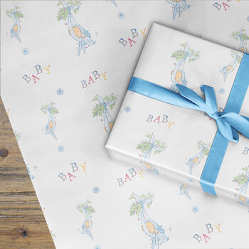 Baby Girl Wrapping Paper Roll UK, 3 of 5