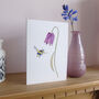 Fritillary And Bee Any Occasion Greetings Card, thumbnail 7 of 8