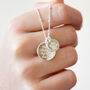 Personalised Sterling Paw Print Disc Charm Necklace, thumbnail 1 of 8