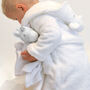 Personalised White Unicorn Baby Comforter, thumbnail 3 of 6