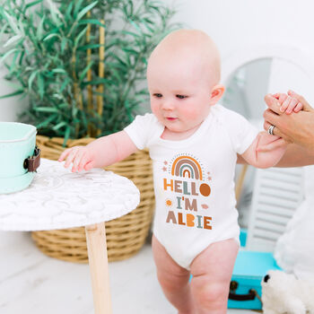 Personalised New Baby Bodysuit Boho, 2 of 5