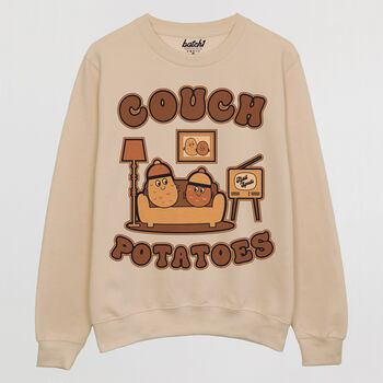Couch Potatoes Women's Slogan Sweatshirt, 5 of 5