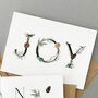 Joy Botanical Christmas Card, thumbnail 1 of 3