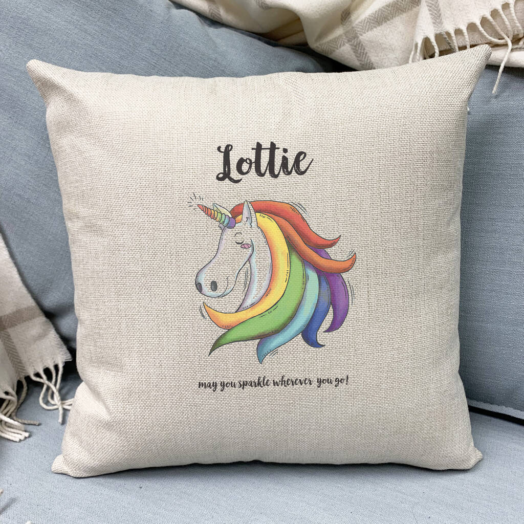 Personalised Unicorn Cushion By Perfect Personalised Gifts