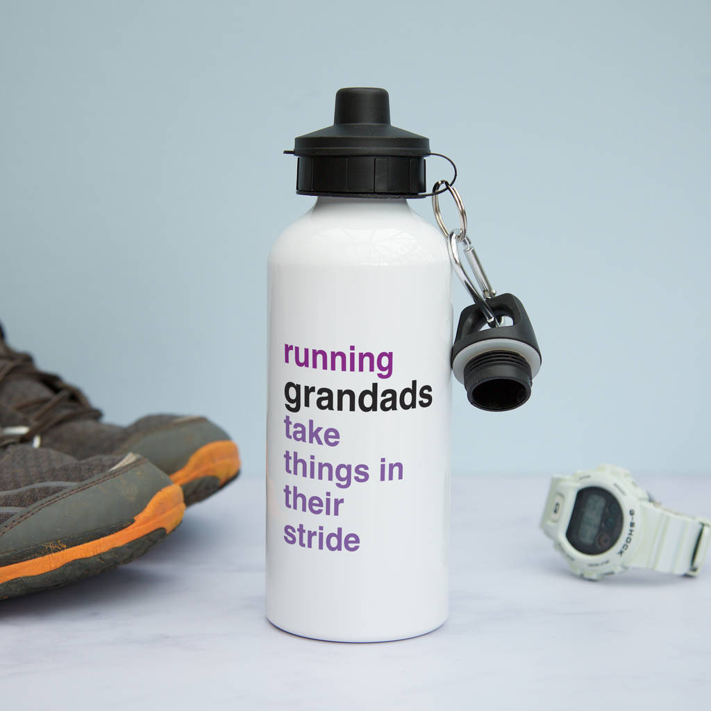 Runners Water Bottle Personalised Gift For Dads By So Close