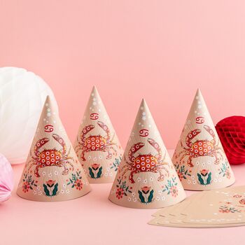 Zodiac Star Sign Party Hats Four Pack, 5 of 12