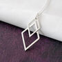 Geometric Diamond Shaped Necklace, thumbnail 1 of 10