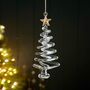 Glass Spiral Tree Hanging Christmas Decoration, thumbnail 1 of 2