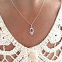 Sterling Silver Hamsa Hand Necklace With Evil Eye, thumbnail 1 of 8