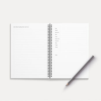 Personalised Fitness Journal Washed Black, 3 of 7
