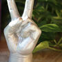 Silver Peace Hand Accessories Stand In Gift Box, thumbnail 2 of 5