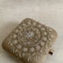 Gold Raw Silk Mandala Design Square Clutch Bag, thumbnail 2 of 9
