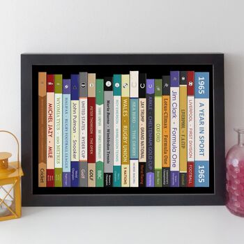 60th Birthday Print Personalised Sport Gift 1965, 11 of 12