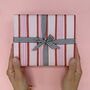 Red And Pink Striped Wrapping Paper, thumbnail 4 of 9