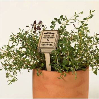 Plant Marker Pun Bookmarks: The Herb Garden, 4 of 5