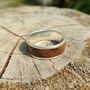Silver And European Walnut Inlay Ring Coated, thumbnail 5 of 7