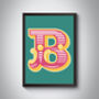 B Letter Bold Carnival Initial Art Print Circus Print, thumbnail 4 of 4